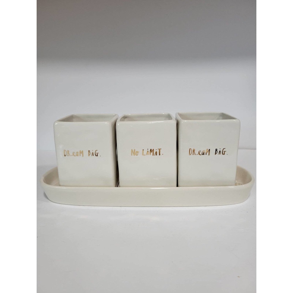 NWOT Rae Dunn 3 Piece Organizer Dream Big/No Limit